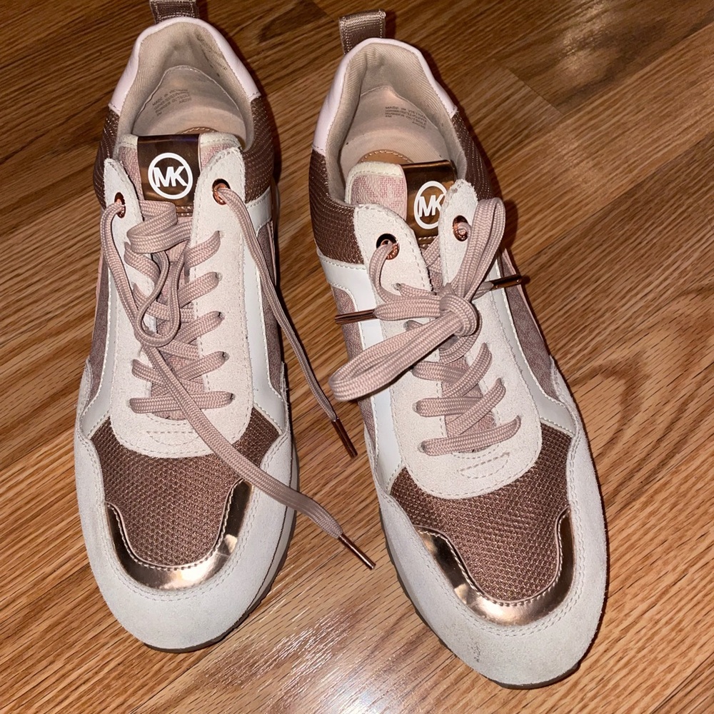 Michael Kors Women's Pink and Cream Sneakers